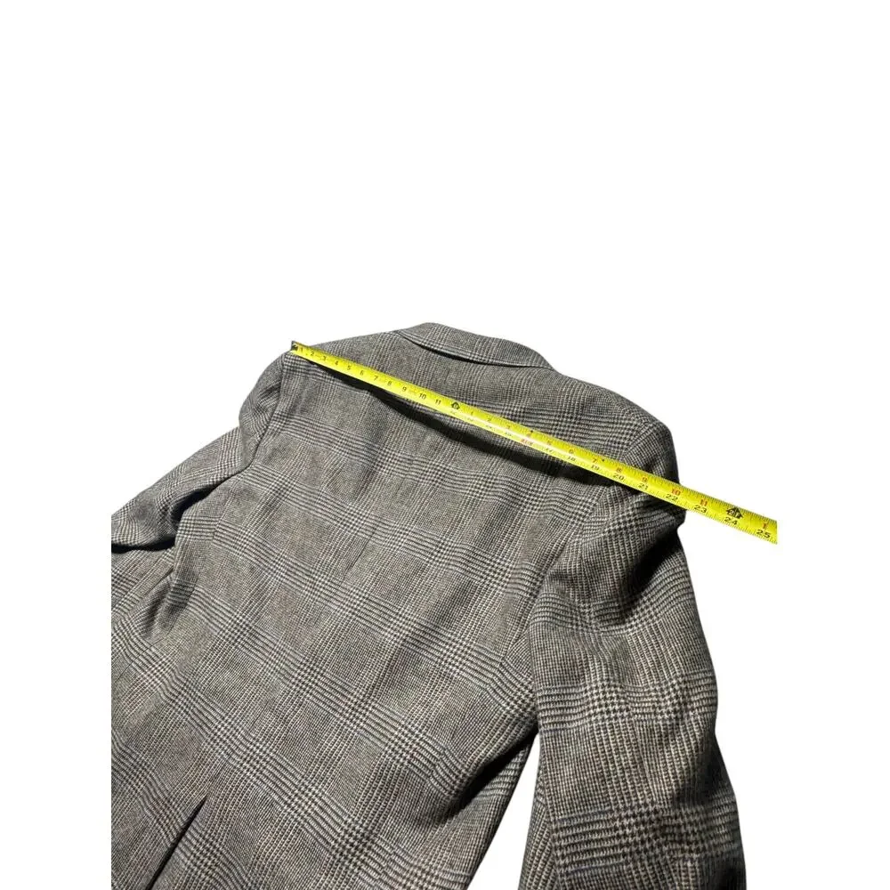 Jos. A. Bank Blazer Mens 44R Brown Gray Plaid Executive Sport Coat Camel Hair